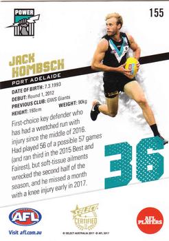 2017 Select Certified #155 Jack Hombsch Back